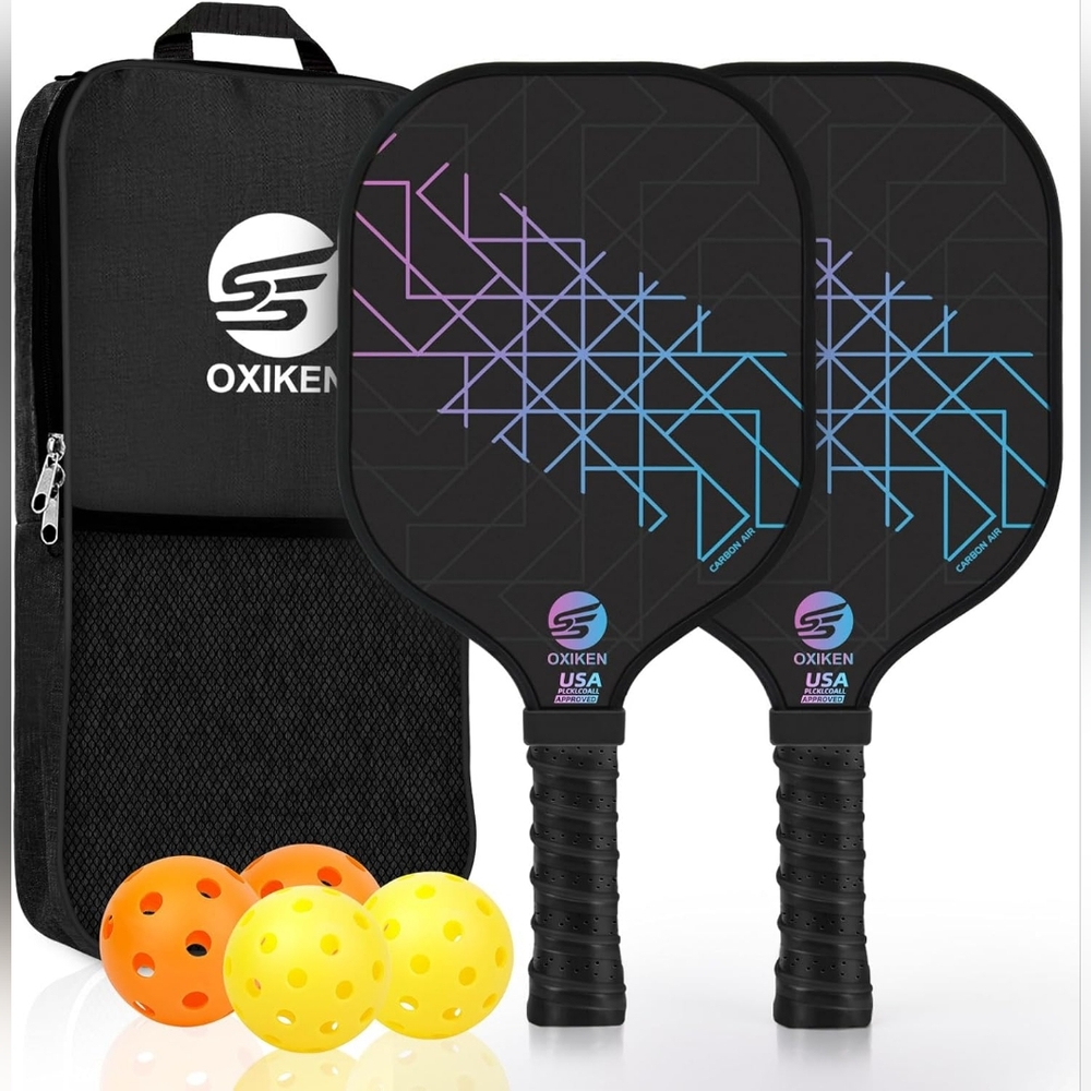 New SS Oxiken Purple Colour Pickleball Set with 4 Balls & Bag